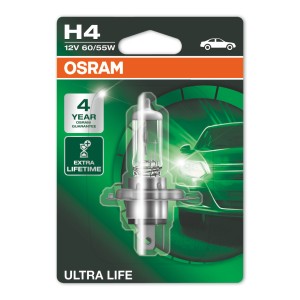 OSRAM Automotive Halogen Lamp ULTRA LIFE H4 - P43t Automotive Lamp Onetrade